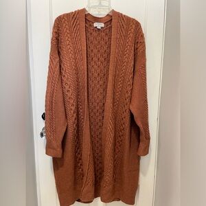 Never worn Nili Lotan for Target long cable cardigan. Size 1X